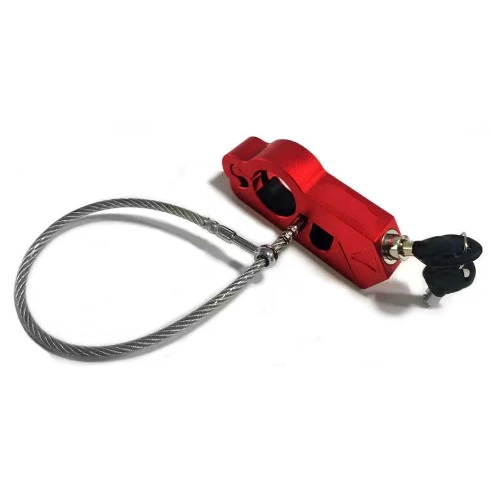 Laksjdnc Helmet Lock-Red Motorcycle Handlebar Lock Motorcycle Helmet Hand Lock Anti-Theft Electric Horn Modified Handlebar Motorcycle Disc Lock(Helmet Lock-Red)