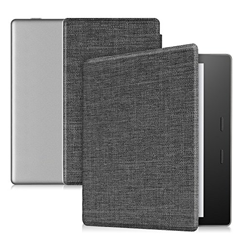 CaseBot Case for Kindle Oasis (Previous 9th Generation, 2017 Release) - Super Slim Lightweight Protective Cover with Auto Wake Sleep (Not Fit All-New Kindle Oasis 10th Generation, 2019), De-Charcoal