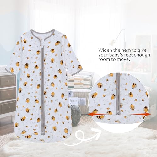 Image of Miracle Baby Sleep Sack - 100% Breathable Cotton Wearable Blanket, Long Sleeve Sleeping Sack for Infant 0-18 Months(3 Pack)