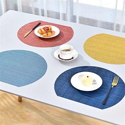 Set de table semi-circulaire isolant PVC pour éliminer les taches de cuisine - 5