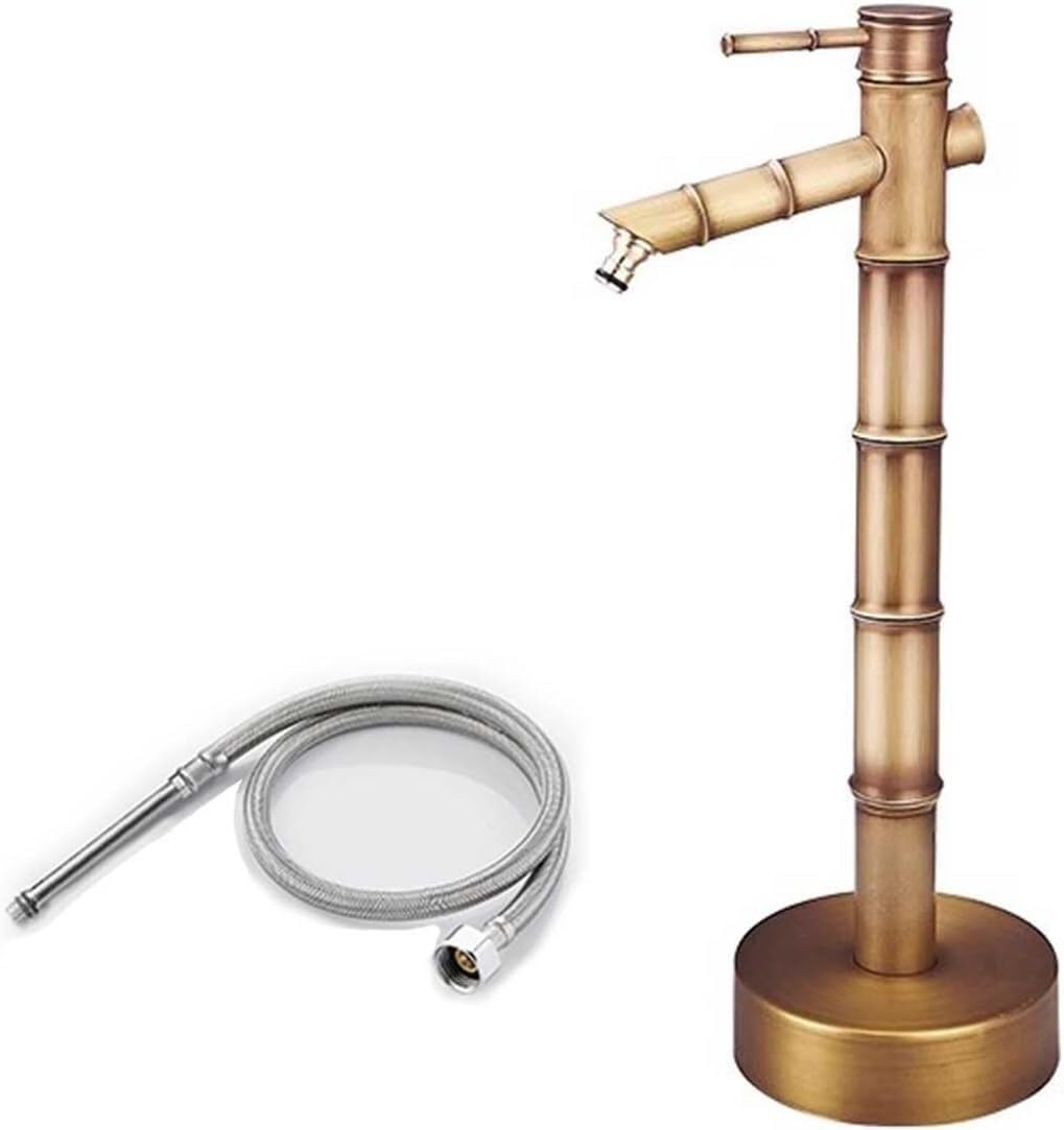 LXXW Outdoor Faucet Water Column Outdoor Brass Vertical Garden Water Column for Irrigation & Washing - 20in Cylinder for Farm Pasture & Backyard Use