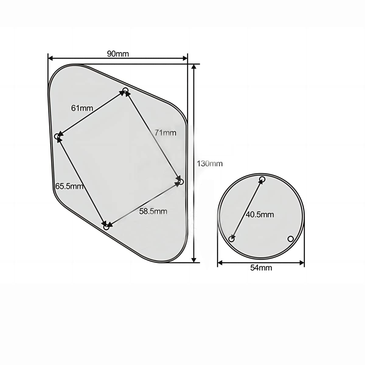 ROZILO LP Control Back Plate and Switch Plate Cavity Cover Pickguard for China Made Epiphone Les Paul Black Pearl