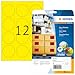 Produktbild HERMA 5152 Farbige Etiketten rund neon gelb, 20 Blatt, Ø 60 mm, 12 pro A4 Bogen, 240 Stück, selbstklebend, bedruckbar, matt, blanko Papier Neon-Etiketten Farbaufkleber
