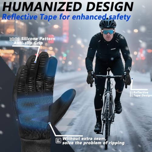 MOREOK Winter Gloves Ski Snow Bike Cycling Gloves Fleece Lining L - image 5