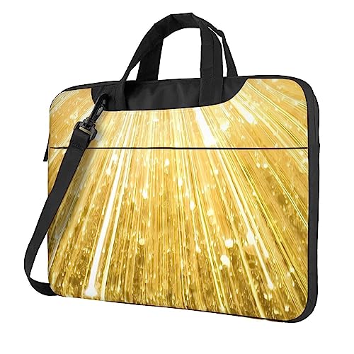 Sac ordinateur portable étanche doré avec sangle et poignée