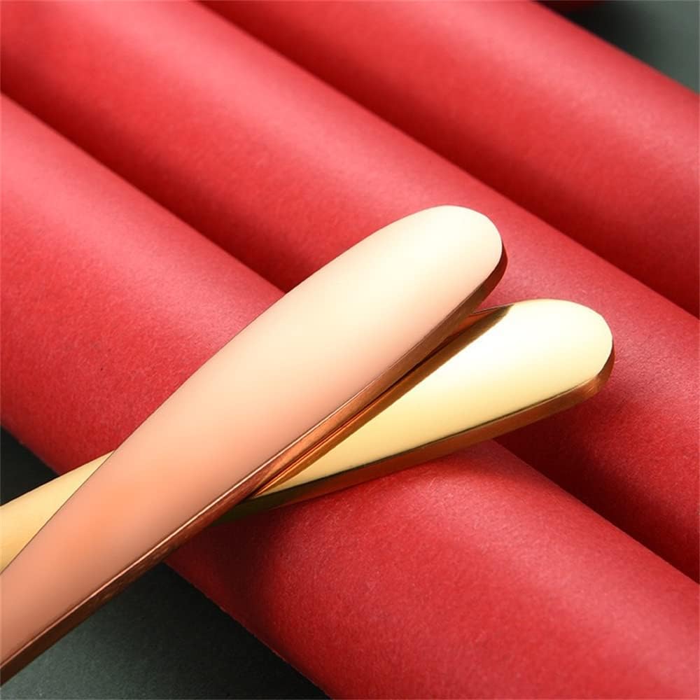 chislim Stainless Steel Soup Spoons,Flat Square Spoons,Ice Cream Spoon Dessert Spoons for Home,Kitchen,Restaurant (10, Silver)