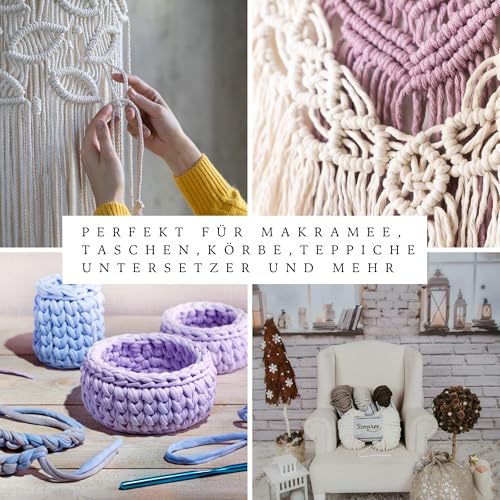 Hilo de macramé de 5 mm de algodón trenzado en más de 50 colores 5