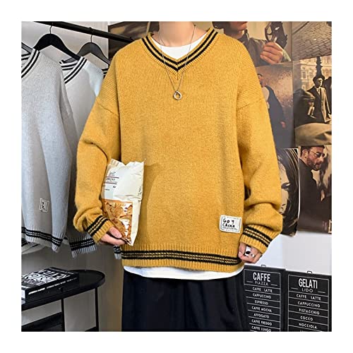 camisolas de pulôver masculinas Moda suéteres homens manga longa malha camisola v-pescoço pulôver ca