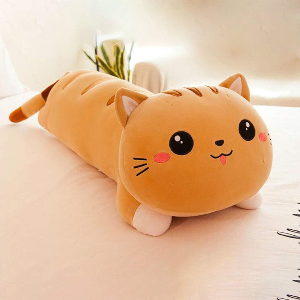 Tickles Cat Soft Stuffed Plush Bolster Pillow Toy for Kids Birthday Gift (Size: 45 cm; Color: Brown) (B0BY9DS1YV) Amazon Price History, Amazon Price Tracker