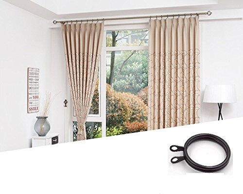Aiskaer 32 Pcs 1.5-Inch Inner Diameter Metal Curtain Eyelet Rings, Window Curtain Accessory Metal Curtain Rings with Eyelets (Black)