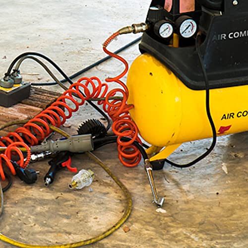 Mini Druckluft Öler Öler für Druckluftwerkzeuge - SRJQXH 2 Stück 1/4 Gewinde Pneumatisches Zubehör, Beständig Gegen Hohe und Niedrige Temperaturen, Geeignet für Alle Arten von Druckluftwerkzeugen