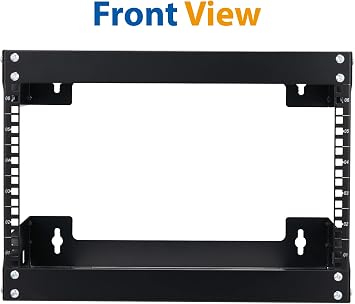 6U Wall Mount Rack Open Frame 19 Server Equipment 18 inches Depth Network Cabinet Black by