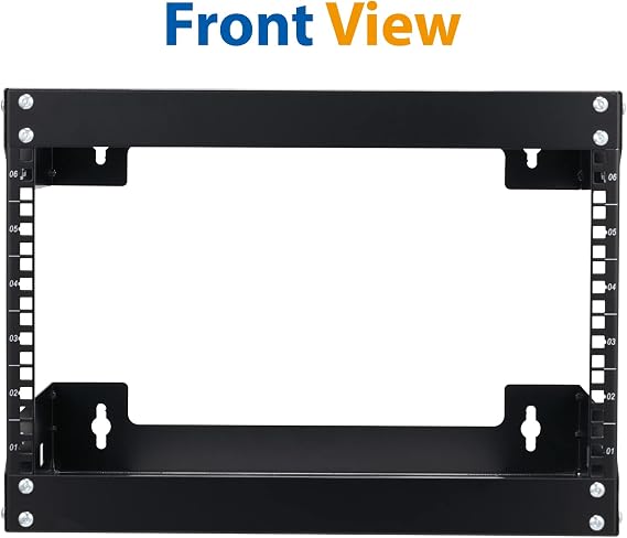6U Wall Mount Rack Open Frame 19 Server Equipment 18 inches Depth Network Cabinet Black by