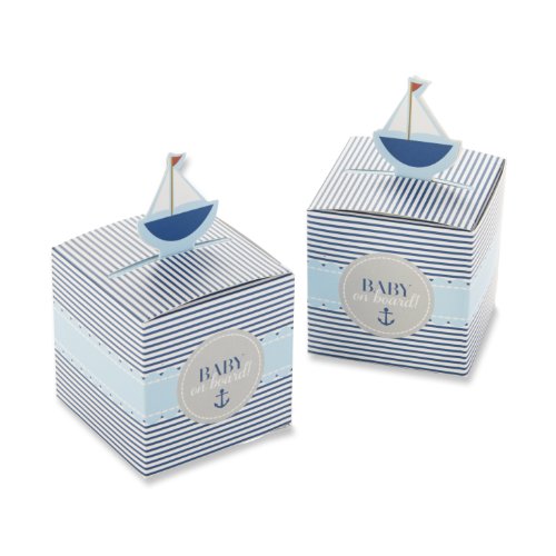 Kate Aspen Baby On Board! Pop-Up Sailboat Favor Box (Set of 24)