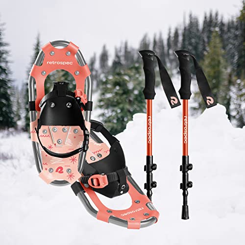 Retrospec Drifter Kids Snowshoes Bundle with Adjustable Trekking Poles - Lightweight Aluminum Hiking Sticks Collapsible for Boys & Girls All Terrain by Retrospec - Image 8