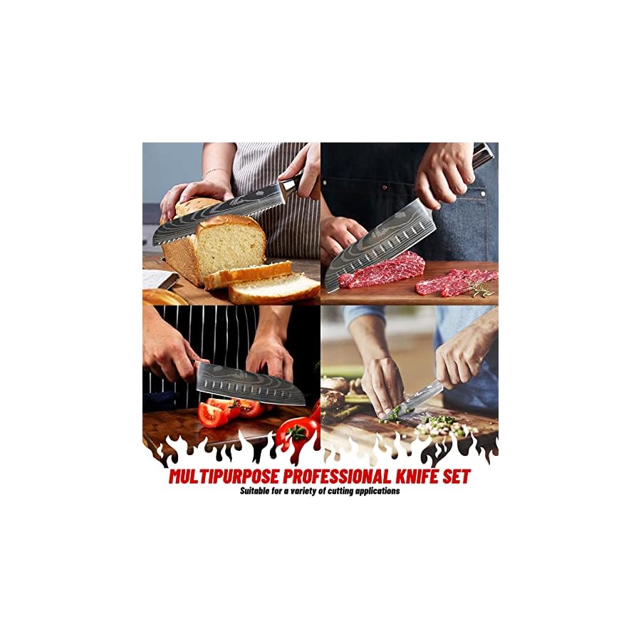 Knife-Sets-For-Kitchen-with-Block-Smilco-7-Piece-Hand-Forged-High-Carbon-Stainless-Steel-Knife-Block-Set-Solid-and-Safe-Premium-Magnetic-Knife-Holder Knife Sets For Kitchen with Block Smilco 7 Piece Hand-Forged High Carbon Stainless Steel Knife Block Set Solid and Safe Premium Magnetic Knife Holder