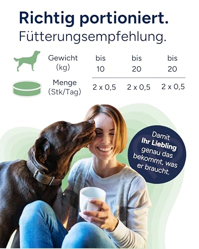 NutriLabs ESTIFOR Kautabletten für Hunde 10 Stück - Mit Bentonit, Kamille & Natriumkarbonat - Unterstützt Verdauung & Darmflora - bei akutem Durchfall - Nahrungsergänzung für Hunde.