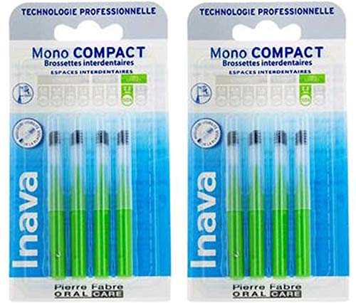 Inava Brossettes Mono Compact Vert 2,2 mm Lot de 2 x 4 = 8