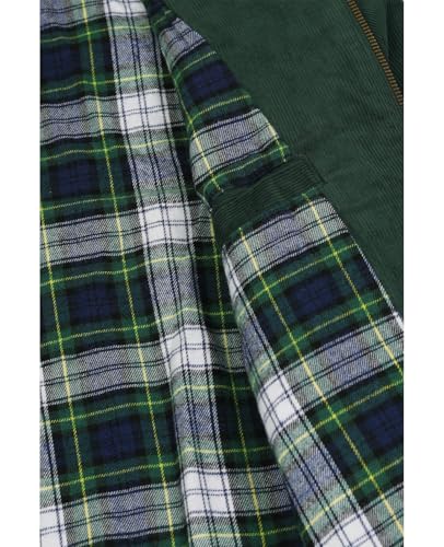Image of ZENTHACE Men's Corduroy Jacket with Full Flannel Lined,Zip Up Casual Vintage Outerwear Coat,100% Cotton