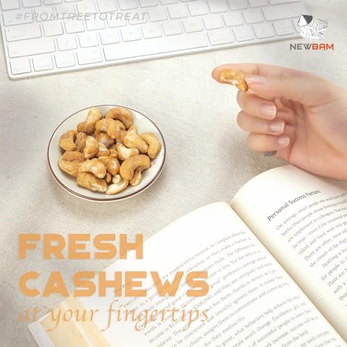 Image of NEWBAM Sea Salt Caramel Cashews - 12 Individual Packs - Sweet & Salty | Real caramel & sea salt. Vegan. 12g net carbs, 4g protein. Dessert-worthy, gift-ready, always fresh.