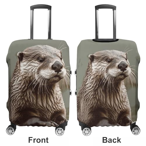 Otter Animal Luggage Cover, Washable Elastic Suitcase Cover Protector Fit 18-32 Inch Luggage3