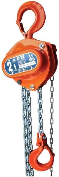 Elephant Lifting C21-1 Hand Chain Hoist, 1 ton Capacity, 15' Lift Height, Made in Japan