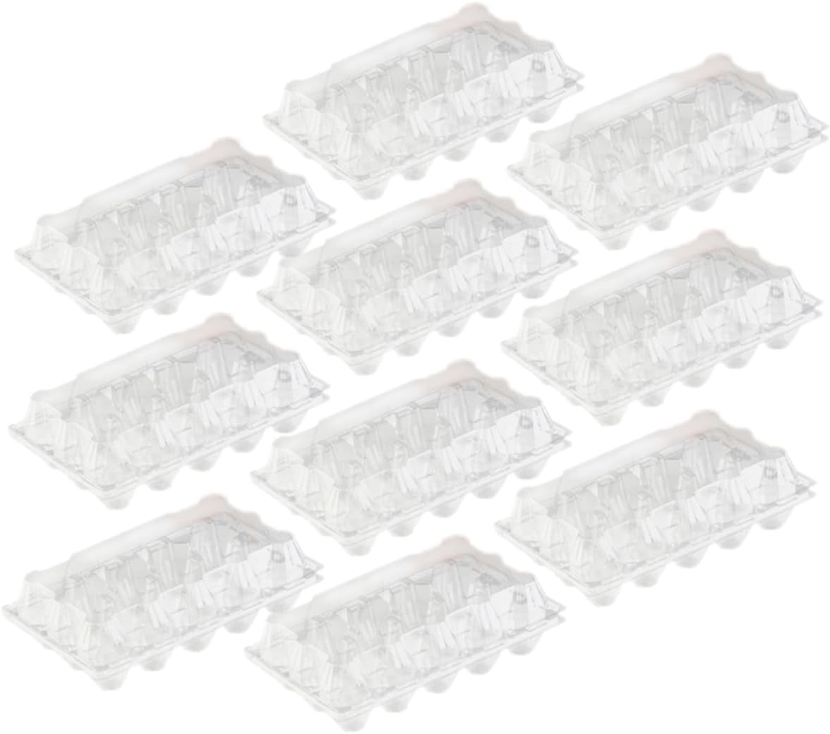 Angoily 20pcs Egg Storage Organizers Home Egg Packaging Boxes Trays for Refrigerator Kitchen Storage Trays