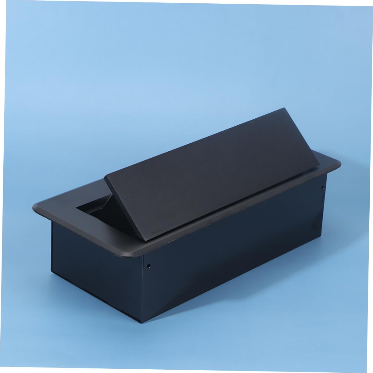 Mikikit Regleta Empotrable de Enchufes Múltiples 3 Tomas Europeas, Mecanismo Clic Integrado, Aleación de Aluminio y Acero, Adecuado para Sala de Conferencias y Aula