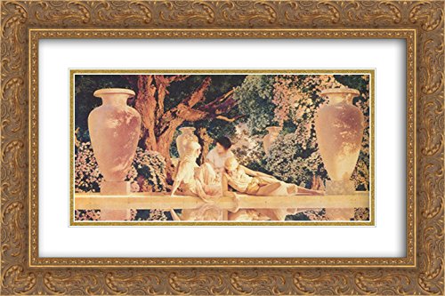 Maxfield Parrish 2X Matted 24x16 Gold Ornate Framed Art Print 'Garden of Allah'