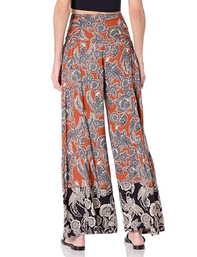 Angie Women's Wide Leg Floral Bird Print Pants2