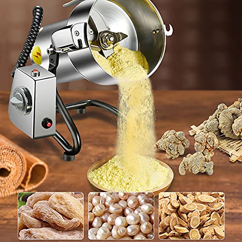 JRZTC Molinillo de Grano eléctrico Comercial para el hogar de 400g, trituradora pulverizadora de Acero Inoxidable 304… - Imagen 3