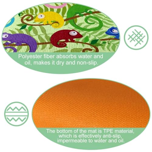 Tapete de cocina absorbente y lavable VAPOKF para evitar resbalones 6