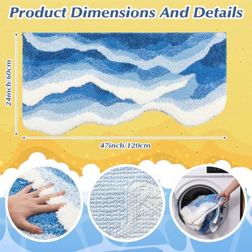 Tapete Ocean Waves Blue Ocean 47 x 24 pulgadas miniatura 2