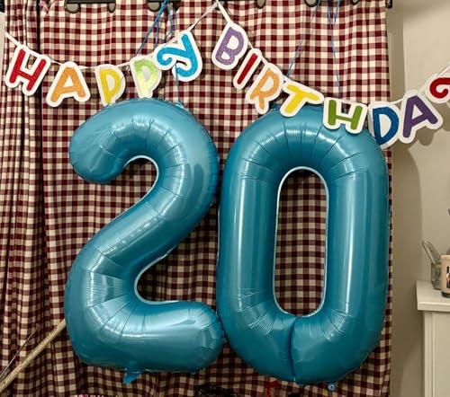 Image of Number 0 Balloon Birthday Decorations, 40In Light Blue Balloons for Party | Eye-catching Appearance, Perfect Decorative Centerpieces, Convenient Self-sealing Structure, Widely for Various Occasions