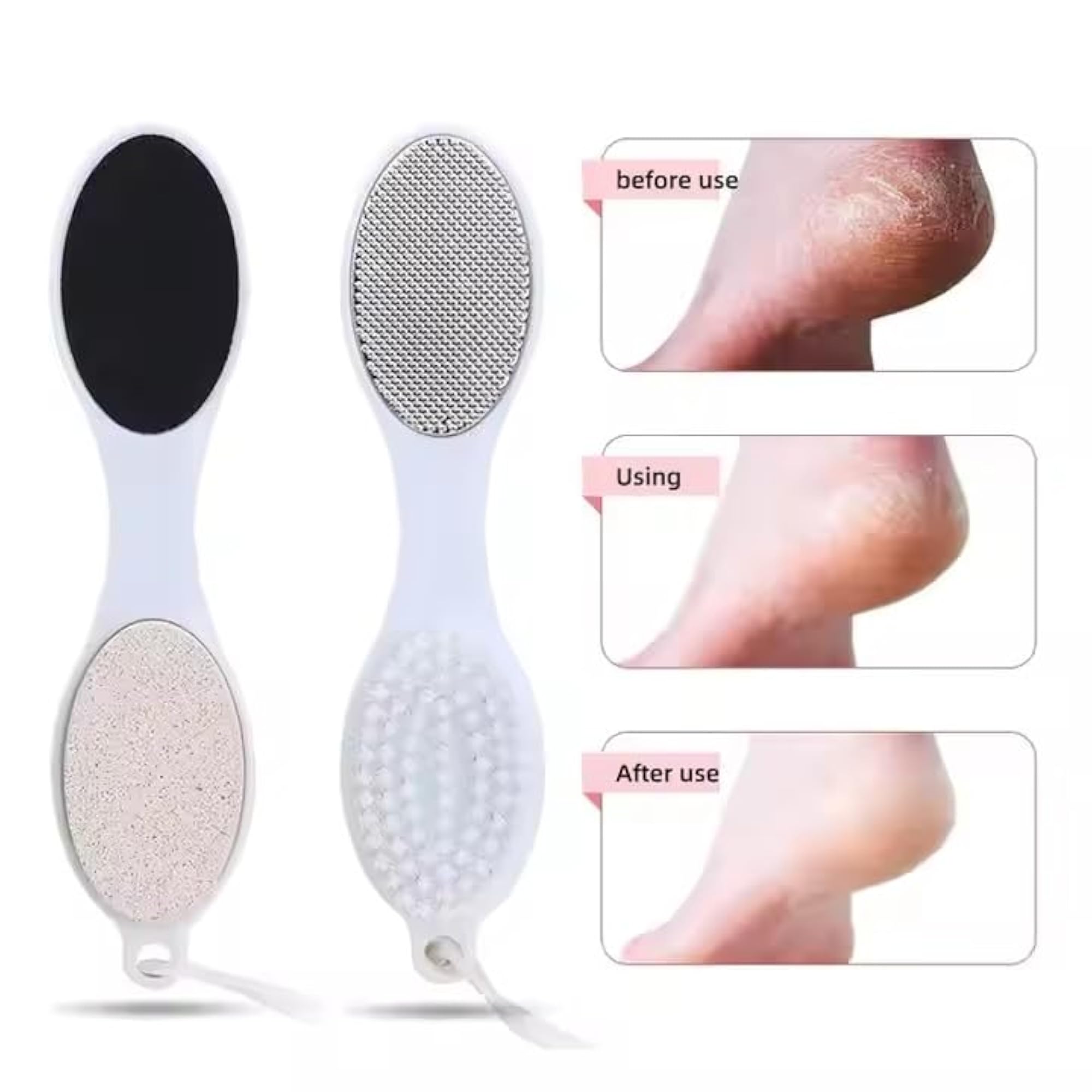 4 In 1 Foot Pedicure Brush with Pumice Stone and Scrubber