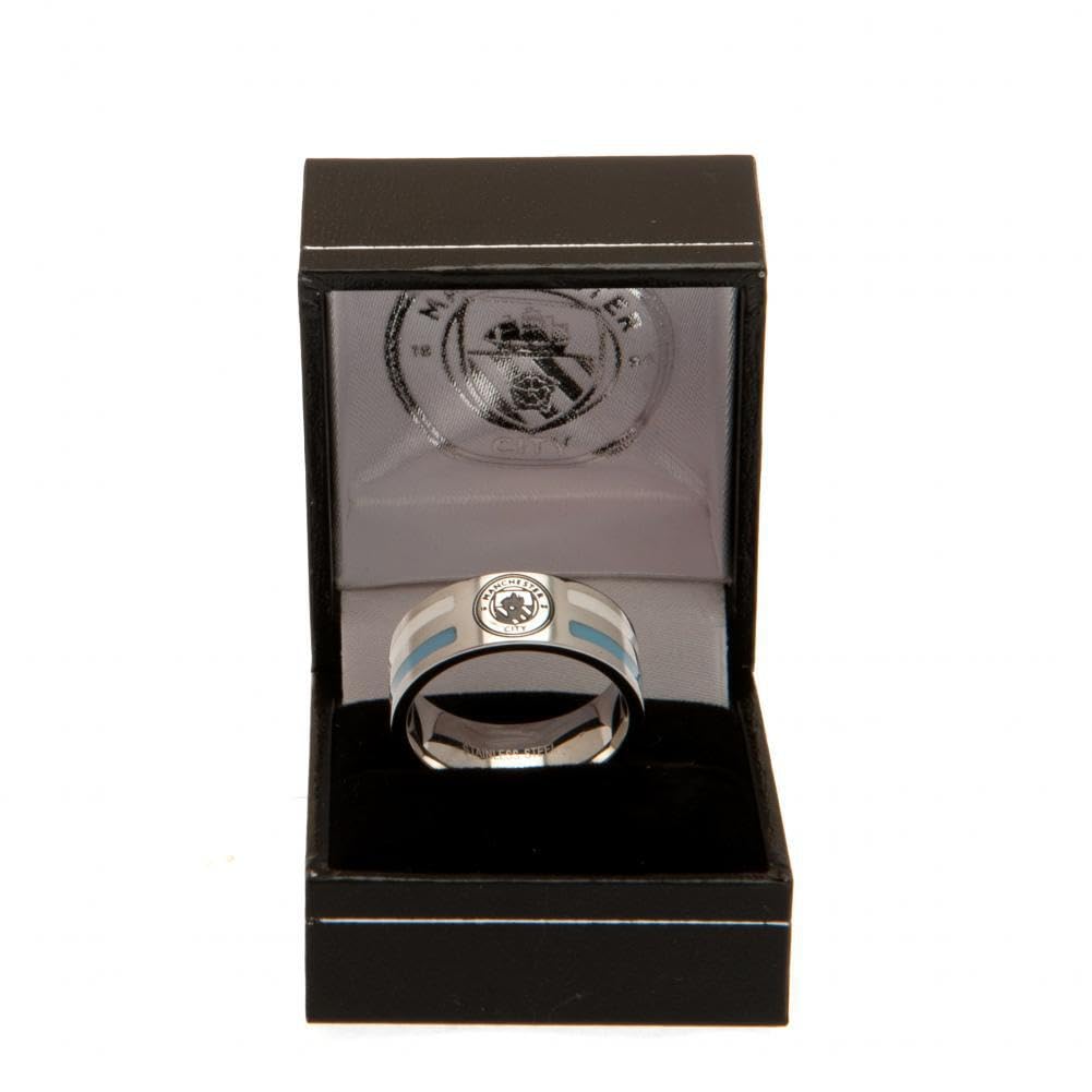 Manchester City F.C. Couleur à Rayures Bague Medium Officiel