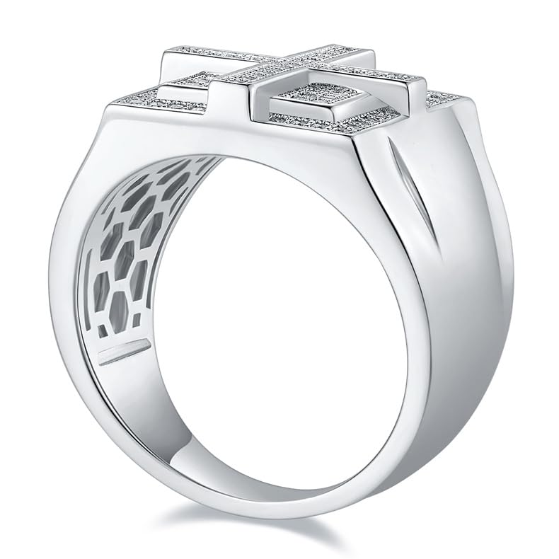 Bague moissanite homme cadeau anniversaire et promesse argent