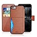 Taken Iphone 6 plus Wallet Case - Iphone 6s plus Case Pu Leather - Card Slot - Ultra Slim(Dark Brown)