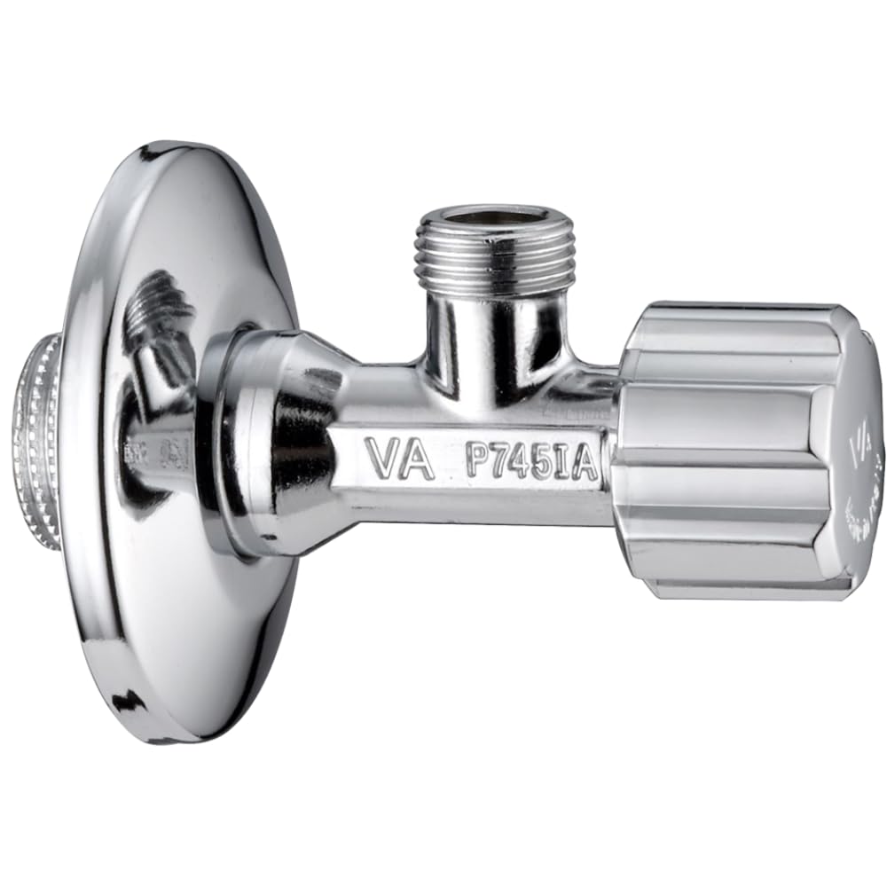 Schläfer 3437208 - Robinet d'angle universel 1/2, Robinet d'angle sous évier pour lavabo, bidet, robinet sous évier, robinet pour réservoir de toilette 1/2x3/8, robinet d'arrêt. Chrome