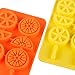 Webake Ice Cube Trays Silicone Fruit Molds, Ice Cube Fruit Popsicle Molds with Reusable Sticks, 2 Pack Giant Lollipop Mold, Fruit Shape Chocolate Candy Molds, Wax Crayon Mold