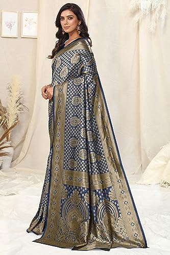 Image of MIRCHI FASHION Women Saree | Jacquard Banarasi Silk Woven Ethnic Motif Office Wear Sari