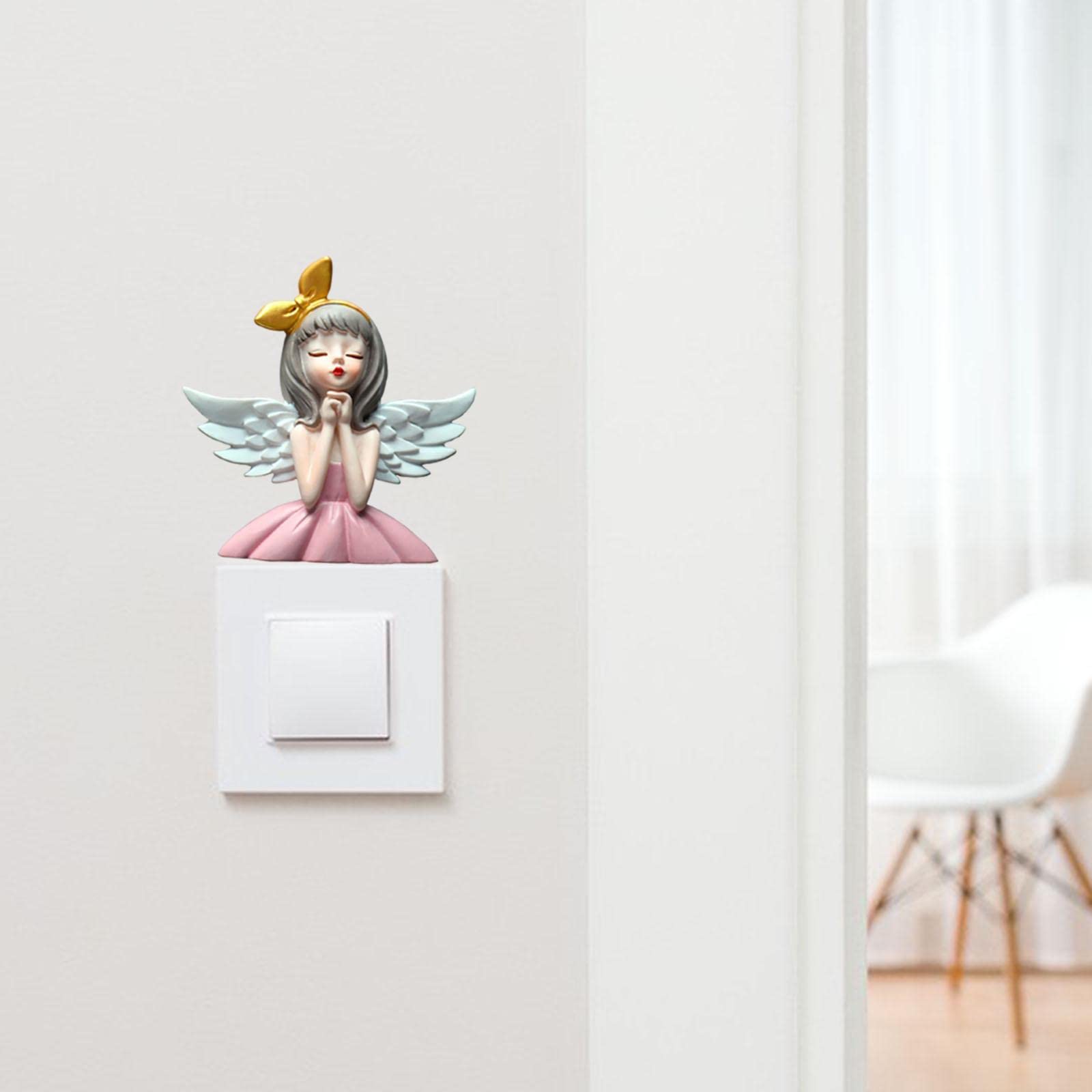 CALANDIS Nordic 3D Light Switch Wall Sticker Decal Fridge for Home Decor Pink