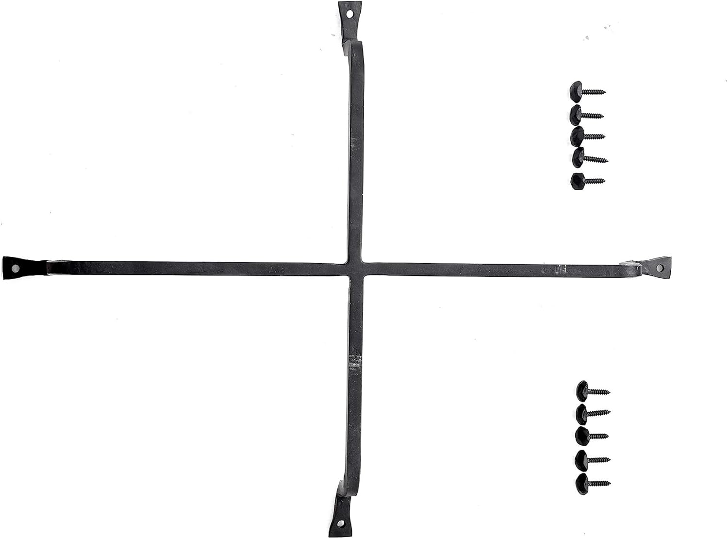 The Rustic Express Speakeasy Door Iron Grill - Decorative Iron Bars for Peephole and Door Viewer, Grill for Window - Home, Office, & Wine Cellar Hardware Gate - 14-1/2" x 14-1/2"
