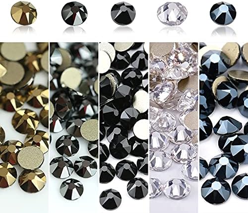 8 Big + 8 Small Cut Facets Non Hotfix Crystal Rhinestones Glass Strass Stone Crystals Ab Glue On Clothes