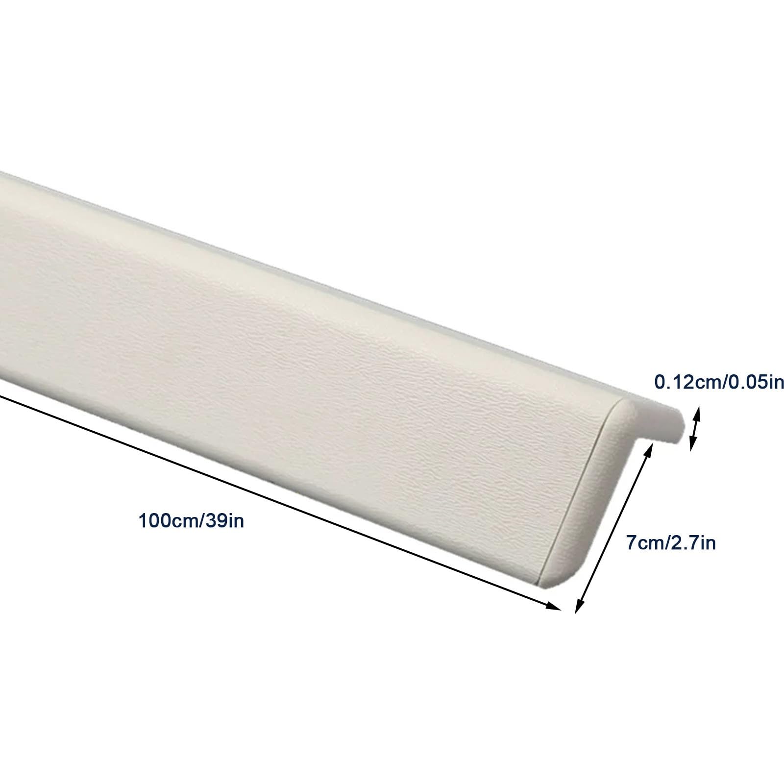 Paraspigoli Angolari Muro, PVC + Alluminio, Profilo a L, Paracolpi | Para Spigoli, 4 Tasselli a Espansione e Tappi Terminali, per Ospedali, Negozi, Scuole, Magazzini(7x0.12x100cm/2.7x0.05x39in)