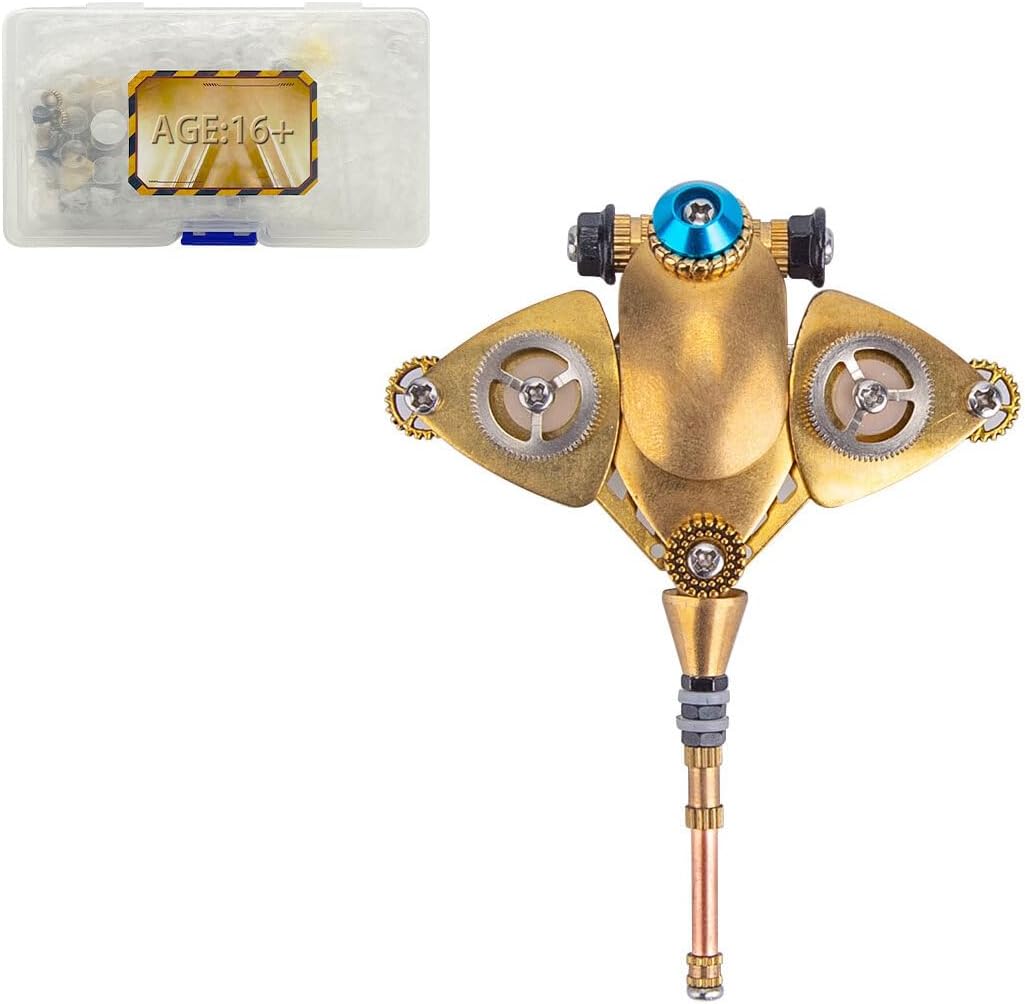 3D Metal Puzzle Manta, 100+PCS Steampunk Metal Marine Organism Puzzle DIY Craft Kit, Desk Gift for Adults - Manta