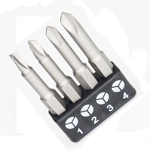 4 Pcs 1/4" Hex Shank Alloy Steel Tri-wing Y1 Y1 Y2 Y3 Magnatic Screwdriver Drill Bits Set Spanner Screwdriver Bits 50MM Length