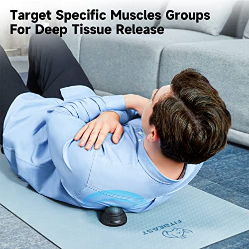 Fitbeast Massage Ball, Trigger Point Ball & Lacrosse Ball For Physical Therapy, Deep Tissue Massage Tool For Trigger Point Massage, Foot Massage, Muscle Relief, Myofascial Release (Black) #TOP2
