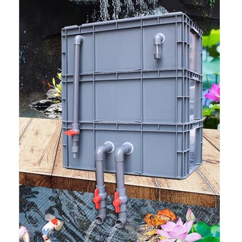 Filtro grande para acuario: sistema externo de ciclo de agua para estanques y peceras, sistema de circulación de agua y goteo para armar uno mismo, sin bomba, incluye material filtrante para una fil