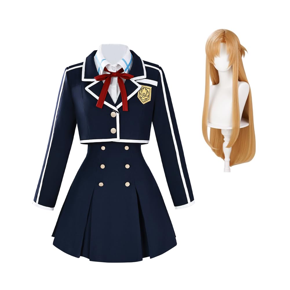 Yuuki Asuna Cosplay Kostüm Asuna Anime Schuluniform Anzug Damen Outfits Halloween Cosplay Verkleidung Geschenk für Fans